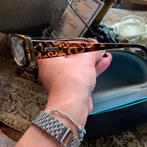 Authentic EMILIO PUCCI Logo havana acetate Optical glasses - Picture 4 of 16